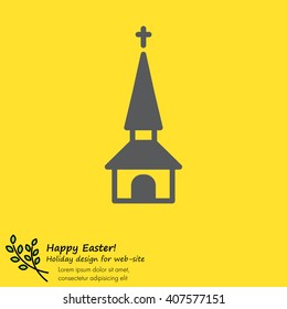 Web line icon. Church, temple