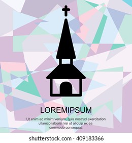 Web line icon. Church, temple