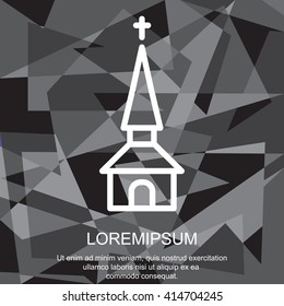 Web line icon. Church, temple