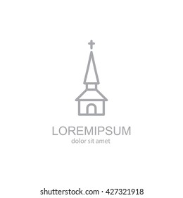 Web line icon. Church, temple