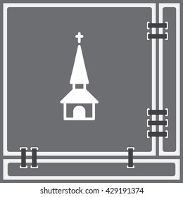 Web line icon. Church, temple
