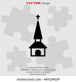 Web line icon. Church, temple