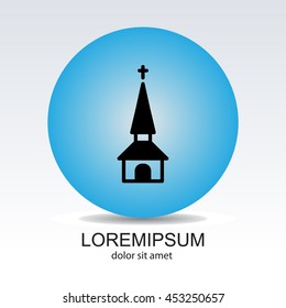 Web line icon. Church, temple