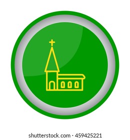 Web line icon. Church, temple