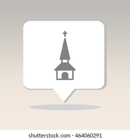 Web line icon. Church, temple