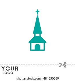 Web line icon. Church, temple