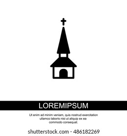 Web line icon. Church, temple