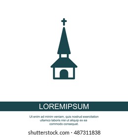 Web line icon. Church, temple