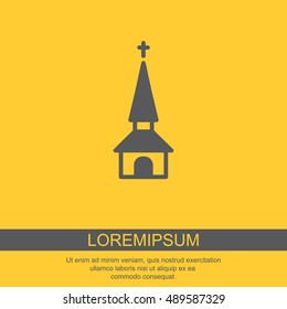 Web line icon. Church, temple