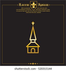 Web line icon. Church, temple