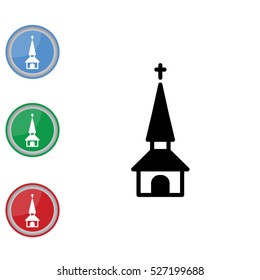 Web line icon. Church, temple