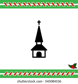Web line icon. Church, temple