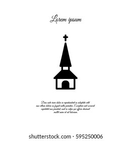 Web line icon. Church, temple