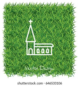 Web line icon. Church, temple