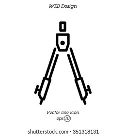 Web line icon. Circinus