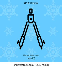 Web line icon. Circinus