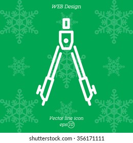 Web line icon. Circinus
