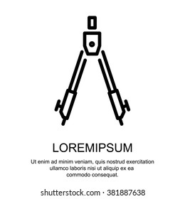 Web line icon. Circinus