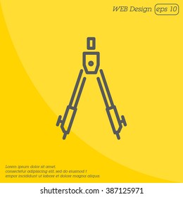 Web line icon. Circinus