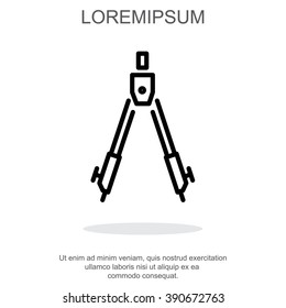 Web line icon. Circinus