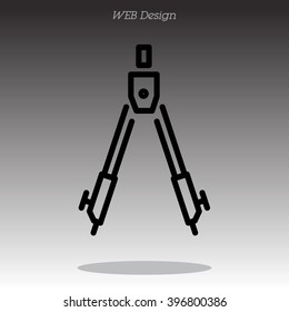 Web line icon. Circinus