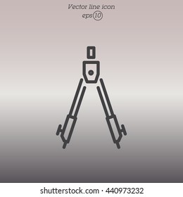 Web line icon. Circinus