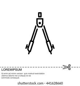 Web line icon. Circinus