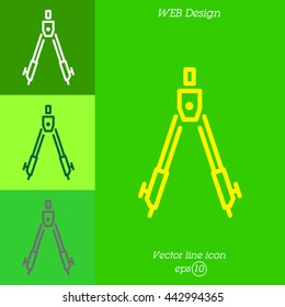 Web line icon. Circinus