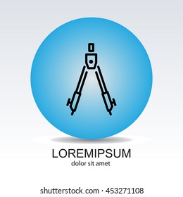 Web line icon. Circinus