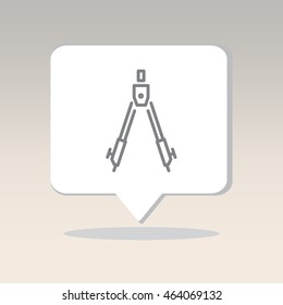 Web line icon. Circinus