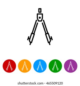 Web line icon. Circinus