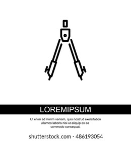 Web line icon. Circinus