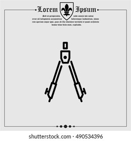 Web line icon. Circinus