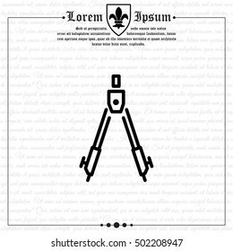 Web line icon. Circinus