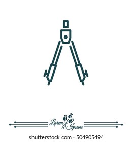 Web line icon. Circinus