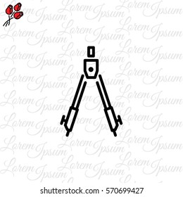Web line icon. Circinus