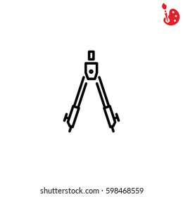 Web line icon. Circinus