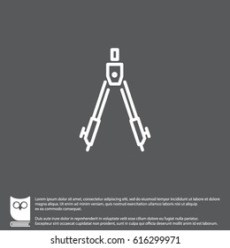 Web line icon. Circinus