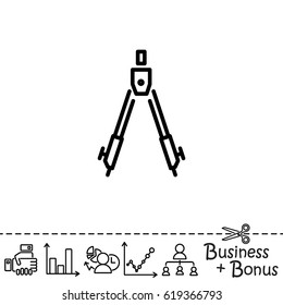 Web line icon. Circinus