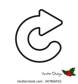 Web line icon. Circular arrow