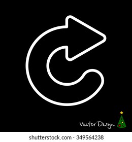 Web line icon. Circular arrow