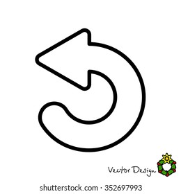 Web line icon. Circular arrow