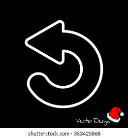 Web line icon. Circular arrow