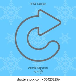 Web line icon. Circular arrow