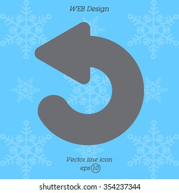 Web line icon. Circular arrow