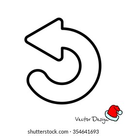 Web line icon. Circular arrow