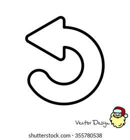 Web line icon. Circular arrow