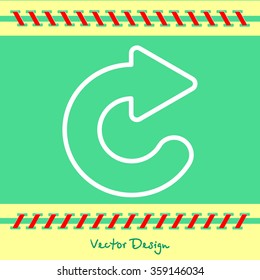 Web line icon. Circular arrow