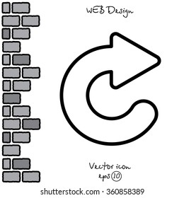 Web line icon. Circular arrow