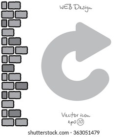 Web line icon. Circular arrow